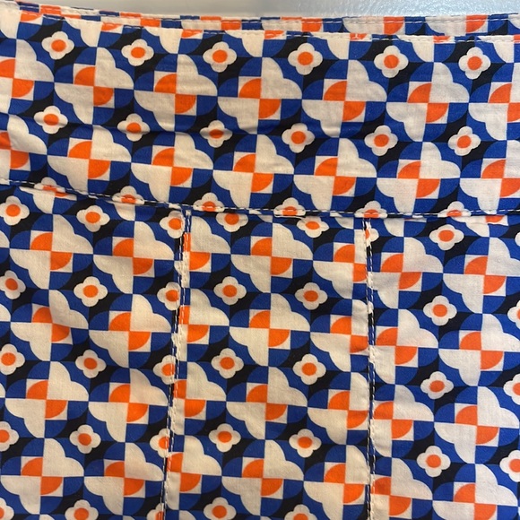 Maeve Blue, Orange, and white pleated skirt - Picture 3 of 5